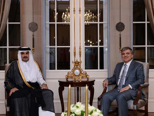 Cumhurbaşkanı Gül, Katar Emiri Şeyh Al Thani ile Görüştü